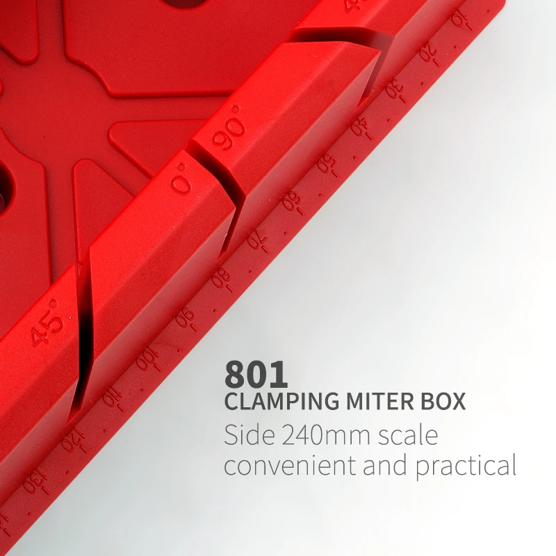 22.5/45/90 학위 1pcs 목재 절단 클램핑 연귀 톱 상자 목수를위한 목공 각도 절단