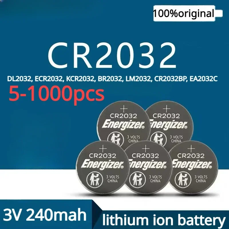 Original and Genuine 50-1000pcs CR2032 3V Lithium Battery DL2032 BR2032  5004LC cr 2032 button cell for watch, toys, car key - AliExpress