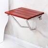 Solid Wood Waterproof Bath Stool  WallMounted Folding Shower Chair, Multifunctional Shoe Changing Seat, Durable Bench 1