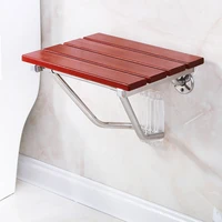 Solid Wood Waterproof Bath Stool  WallMounted Folding Shower Chair, Multifunctional Shoe Changing Seat, Durable Bench 1