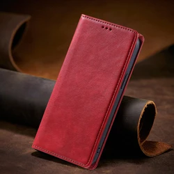 Leather Phone Case Cover Bag - Nokia 7.1 (Red)