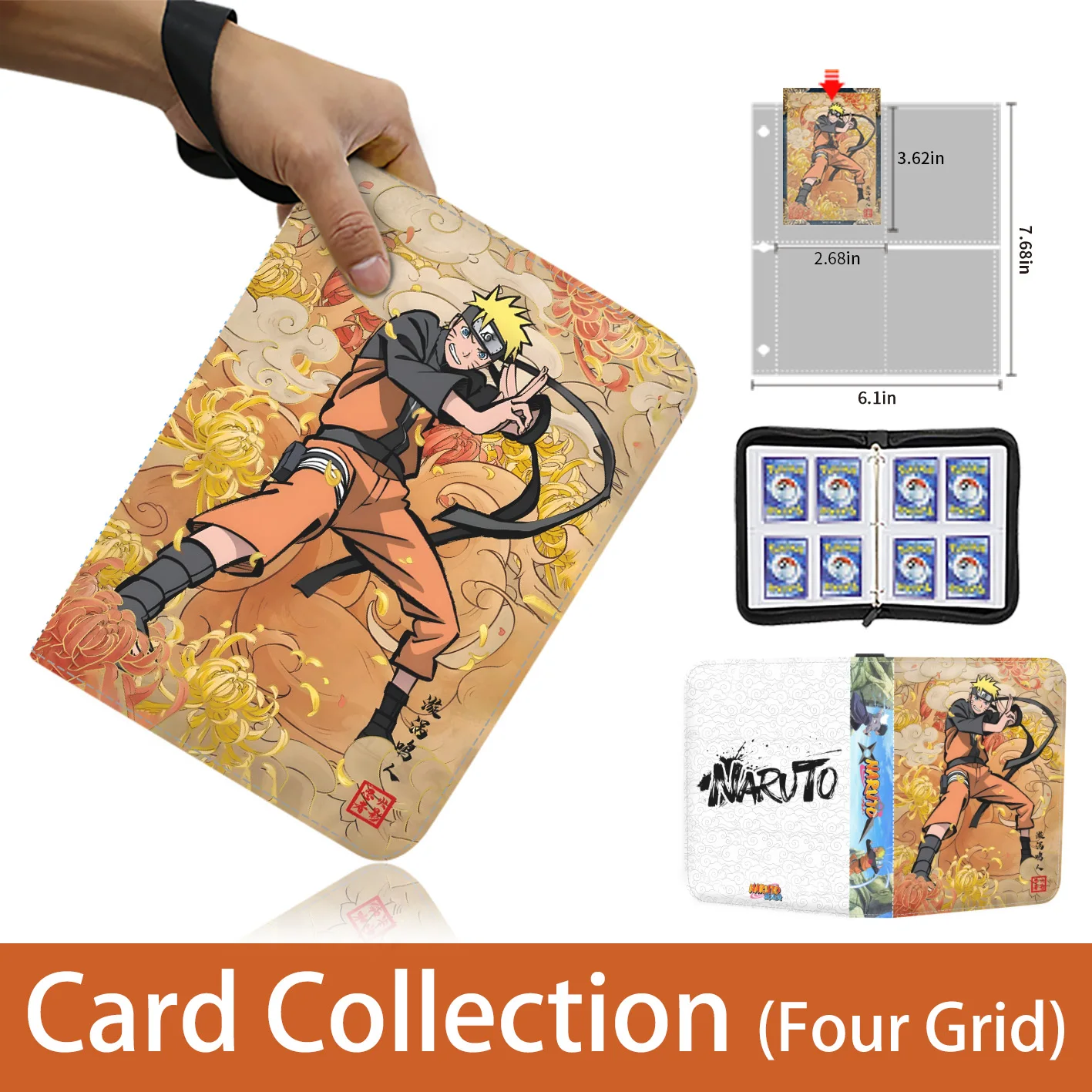NARUTO Card Binder 9 Pocket Trading Card Holder Anime Card Binder