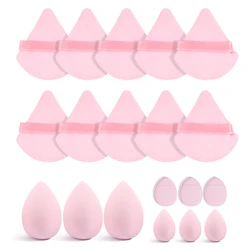 19 - Piece Soft Makeup Sponge Set - Beauty Blenders & Puffs for Wet & Dry Application (Pink)