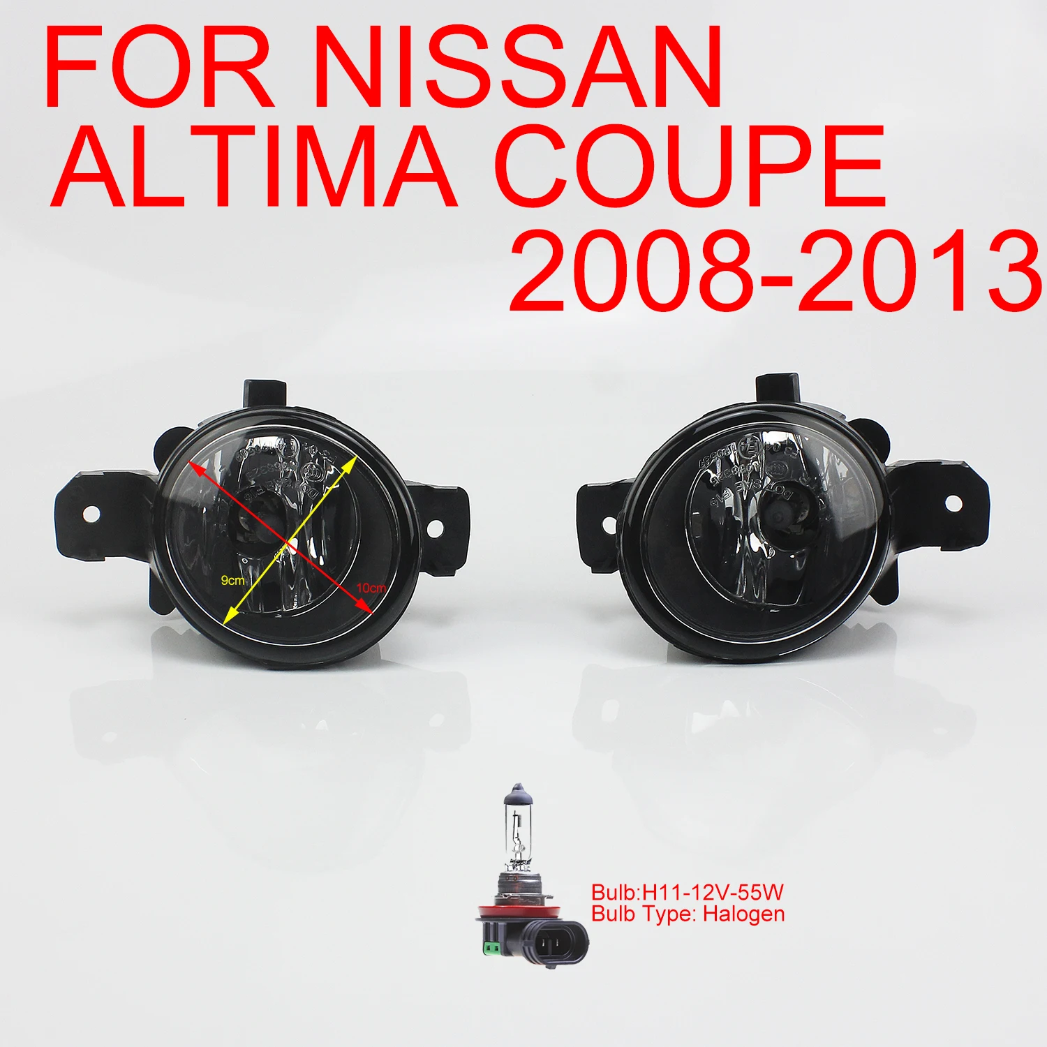 

Для 2008 2009 2010 2011 2012 2013 Nissan Altima Coupe 2DR S SE SR Противотуманные фары для бампера заменяются правой и левой стороной с лампочкой: искусственная
