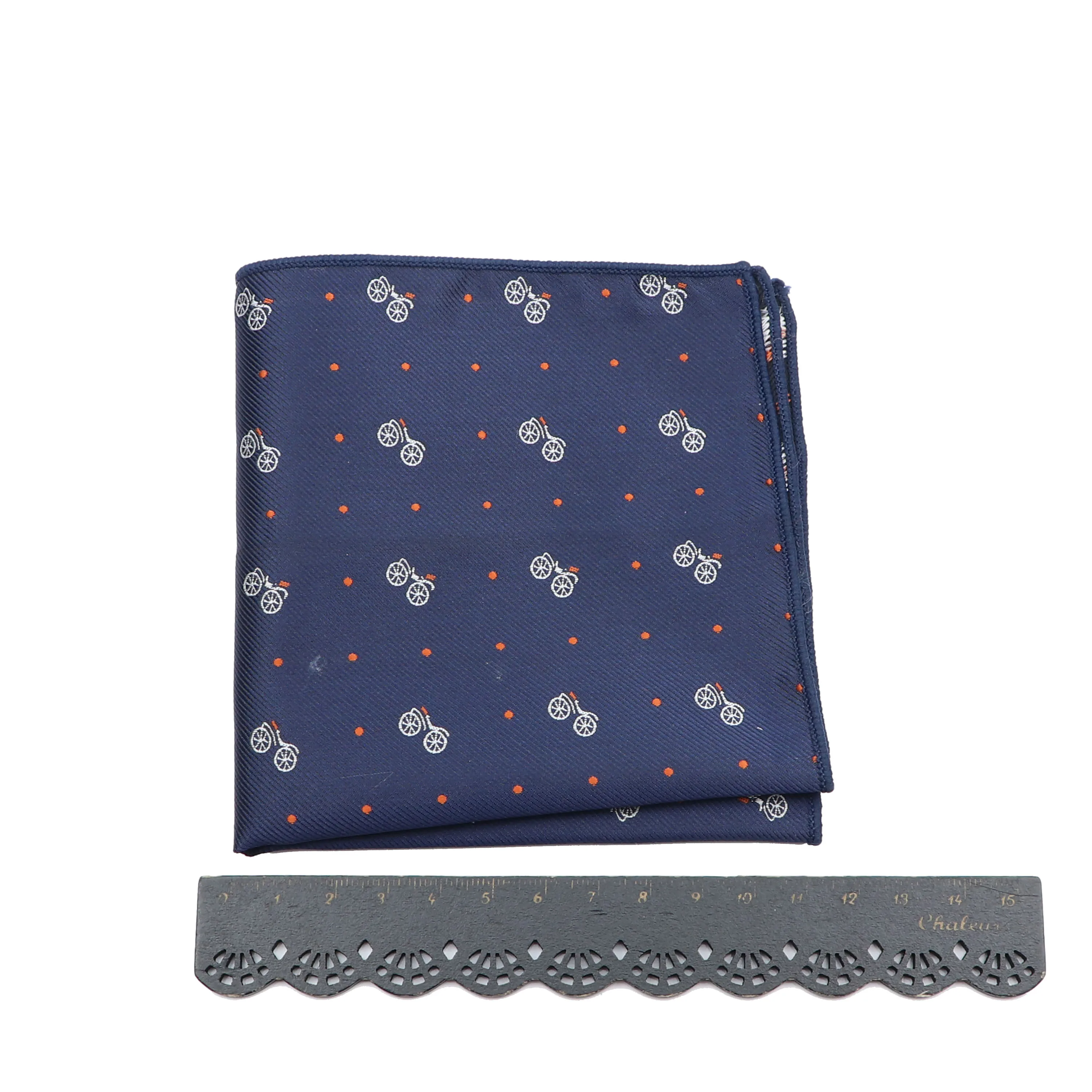 Hankerchief Cartoon Paisley Hankies Polyester Pocket Square Mens Handkerchiefs Bicycle Umbrella Car Fish Aircraft