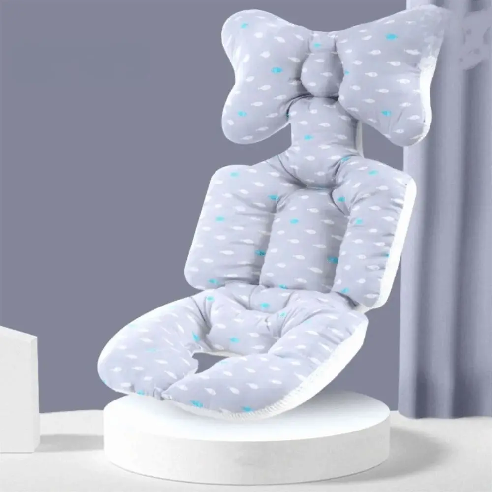 Soft Baby Stroller Cushion Comfortable Breathable Baby Pram Seat Mat Car Seat Cartoon Printed Dining Chair Cotton Pad Baby Care