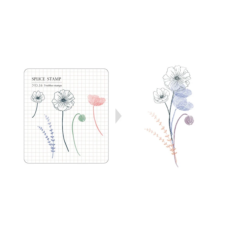

Plant Flowers Clear Stamps Seal for DIY Scrapbooking Card fairy Rubber Stamps Making Photo Album Handemade Crafts Decor