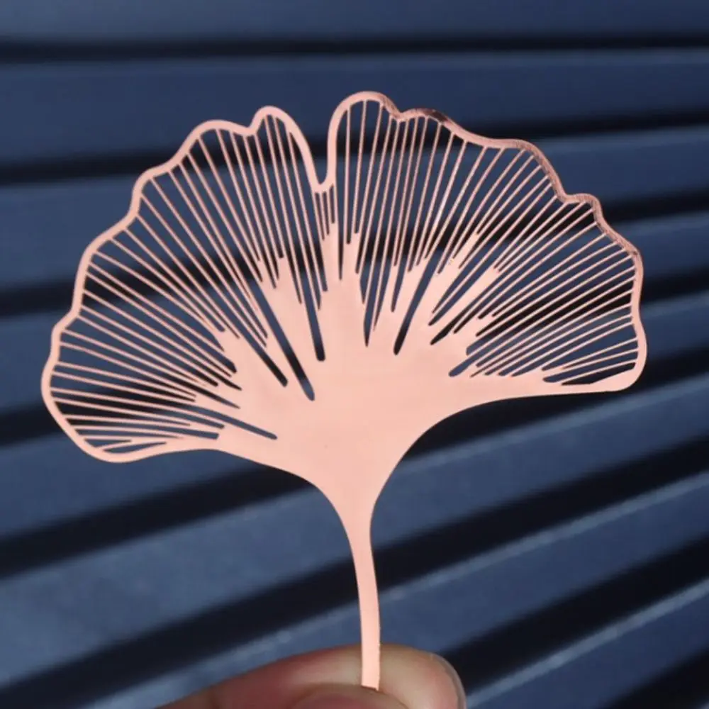 Metal Bookmark Apricot Leaf Birthday Gift Book Lovers Book Paginator Hollowed Leaf Flower Bookmark Metal Reading Bookmark Page Marker metal bookmark bookmark page holder bookmarks stationery supplies