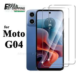 High - Definition Tempered Glass Screen Protector - Ultra Clear & Durable for 4 PCS (For Moto G04)