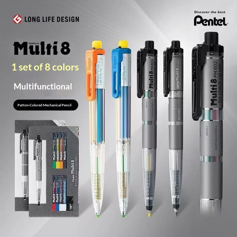 Pentel Multi 8 Matita Tecnica Multifunzione e Penna a Sfera, Mina Resistente e Affidabile per Disegnare, Scrivere, Creare, Premiata con il Japan Good Design Award - immagine 5