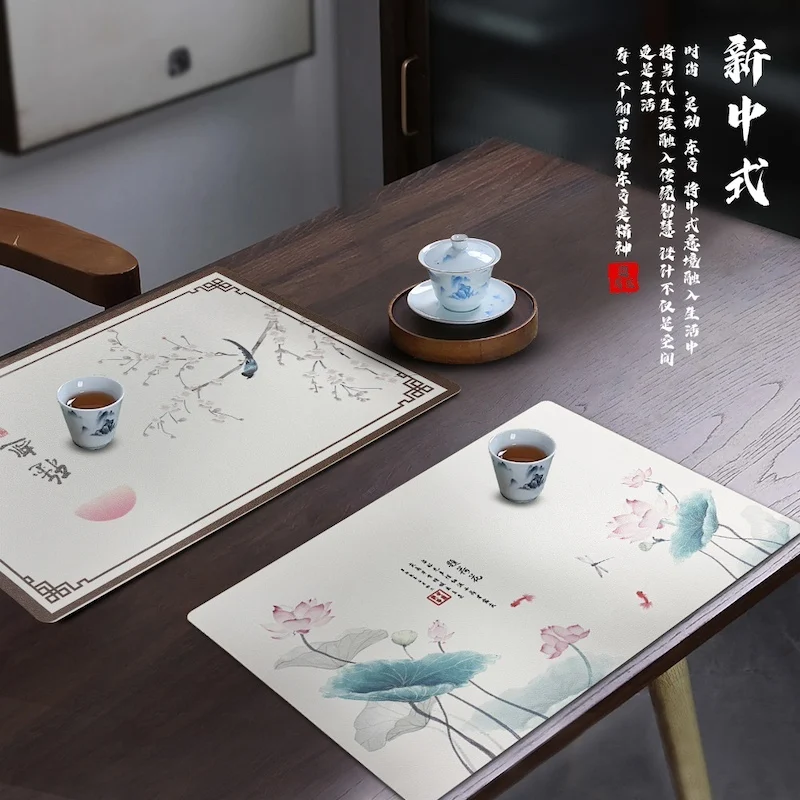 Posh Die-Cut Placemat-Handpainted Chinoiserie Ornaments