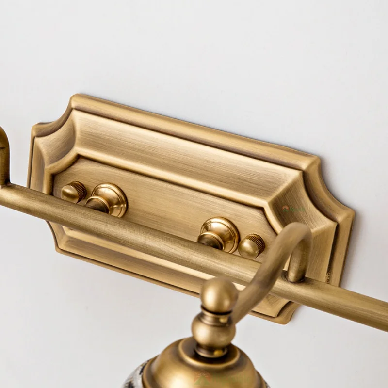 Vintage 4-Light Vanity Lights with Gray Glass Shades Modern Wall Sconce Lighting Fixture for Bathroom Mirror E14 Base Front