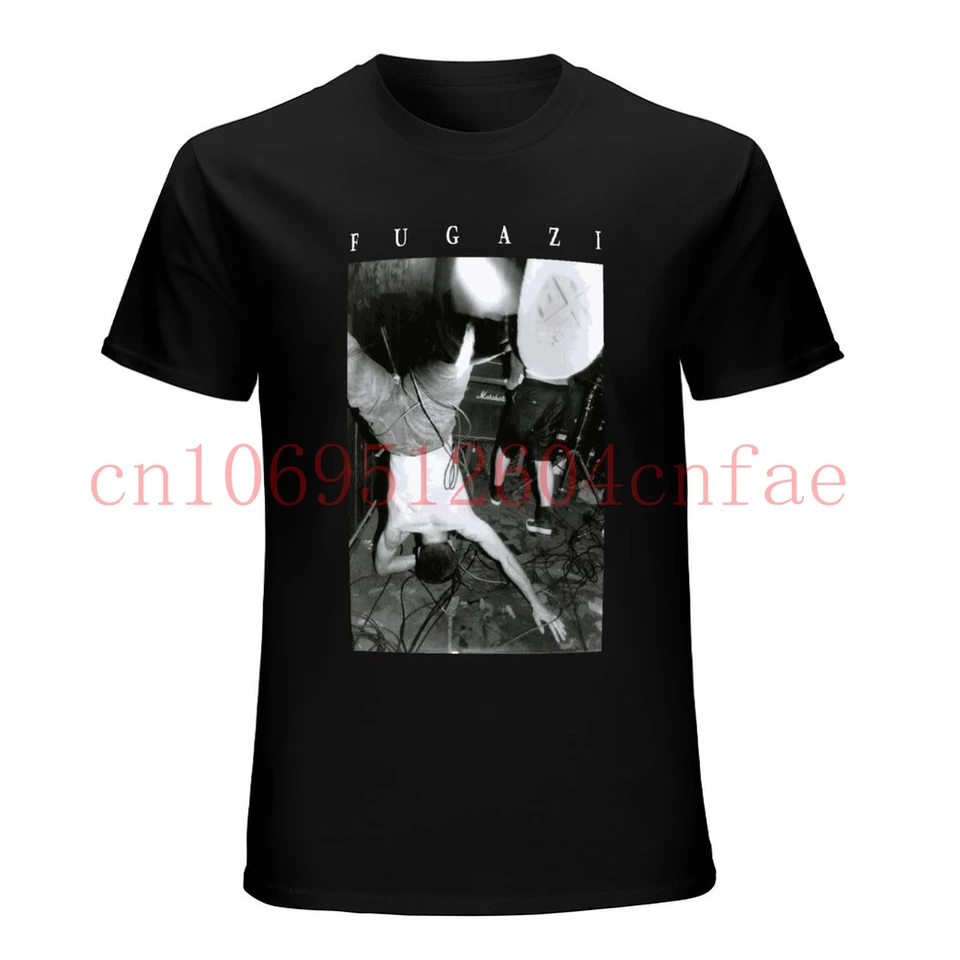 T-shirt Vintage Fugazi Band Punk – Style Rétro Noir Unisexe – Taille S à 5XL – Coton Heavy