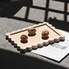 Wabi-Sabi Style Retro Natural Yellow Travertine Fruit Plate Tray Ornament Jewelry Plate Home Decor 1