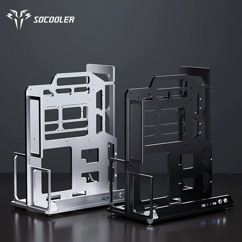 SOC-AE Customers Atx pc case pc gamer Support 360 Water Cooled DIY Gaming Metal Frame PC Case for High-End Gaming