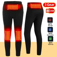Winter Heated Pants Men Usb Electric Pants Heating Women Plus Velvet Rechargeable Thermal Heating Trousers Warm Clothes Skiing 1