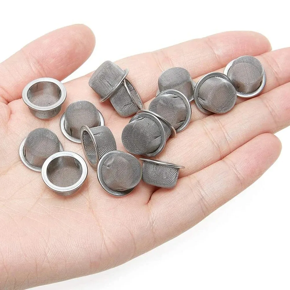 10/20/50Pcs Tobacco Pipe Metal Replaceable Filter 16mm Diameter Screen Stainless steel Mesh Pipe Filter Smoking Accessories smoking pipe filters