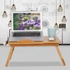 Bed Desk Adjustable Bamboo Rack Shelf Dormitory Bed Lap Desk Portable Book Reading Tray Stand Bed Lap Desk Laptop Bed Desk 1