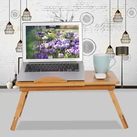 Bed Desk Adjustable Bamboo Rack Shelf Dormitory Bed Lap Desk Portable Book Reading Tray Stand Bed Lap Desk Laptop Bed Desk 1