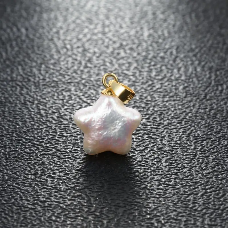 여자를위한 새로운 패션 자연 담수 여러 모양 바로크 화이트 진주  DIY 펜던트 버클 여자 쥬얼리