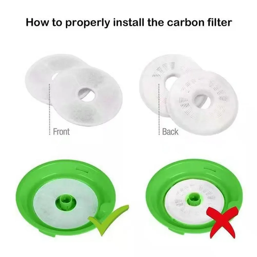 6pcs 8pcs Activated Carbon Filters For Catit Automatic 15cm Pet Drinking Fountain Filter Dog Water Drinking Fountain Pet Filter 3