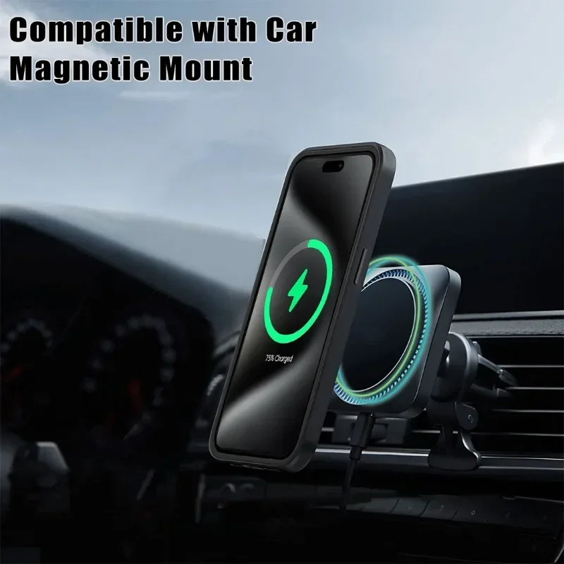 Magnetic 360° Full Body Clear Shockproof Case with Silicone Bumper