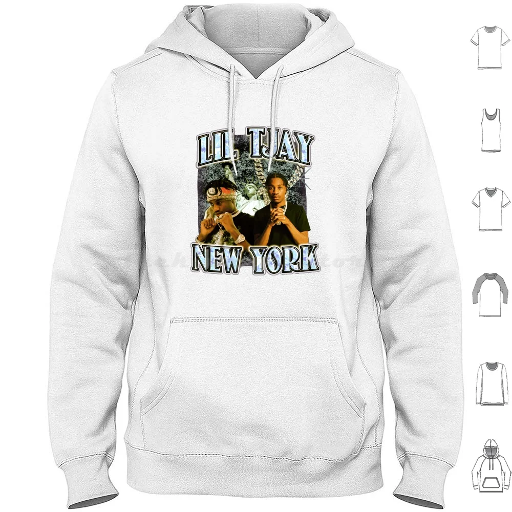 Толстовка с длинным рукавом Lil Tjay, рубашка с капюшоном, поп-дым, Нью-Йорк, рэп, хип-хоп, Nyc, Lil Tjay Толстовка с длинным рукавом Lil Tjay, рубашка с капюшоном, поп-дым, Нью-Йорк, рэп, хип-хоп, Nyc, Lil Tjay