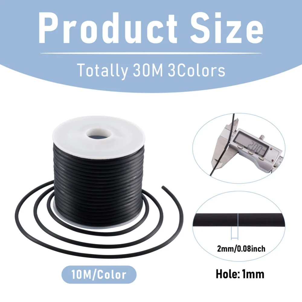 20m/roll 5mm Tiny Nylon Cord String Soft Elastic Thread for