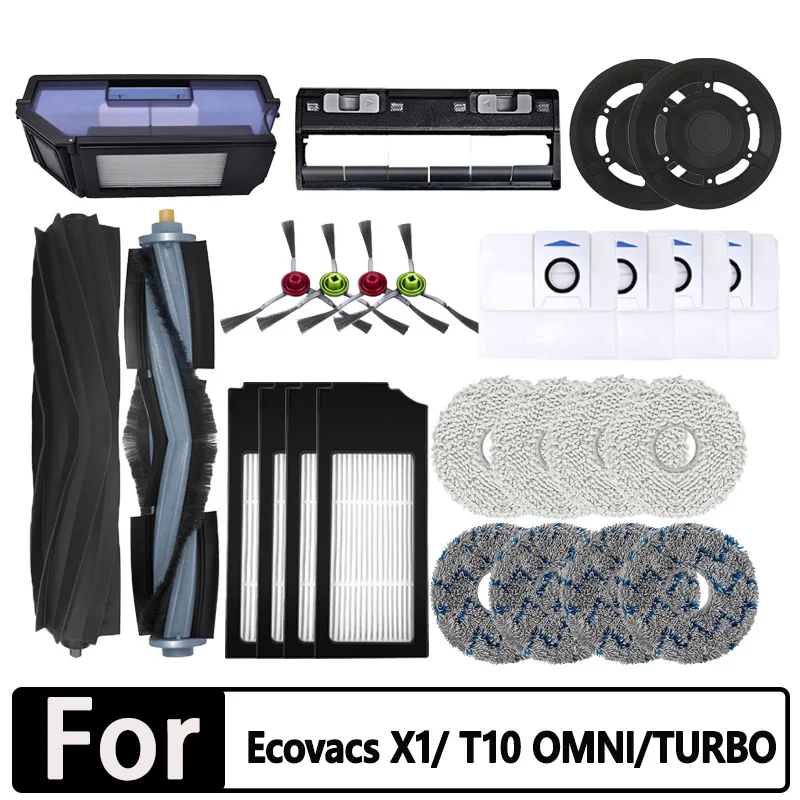 Lot De 12 Sacs à Poussière Compatibles Ecovacs Deebot X1 Omni X1 Turbo T20 Omni Aspirateur Robot Accessoires Rechange 91778432