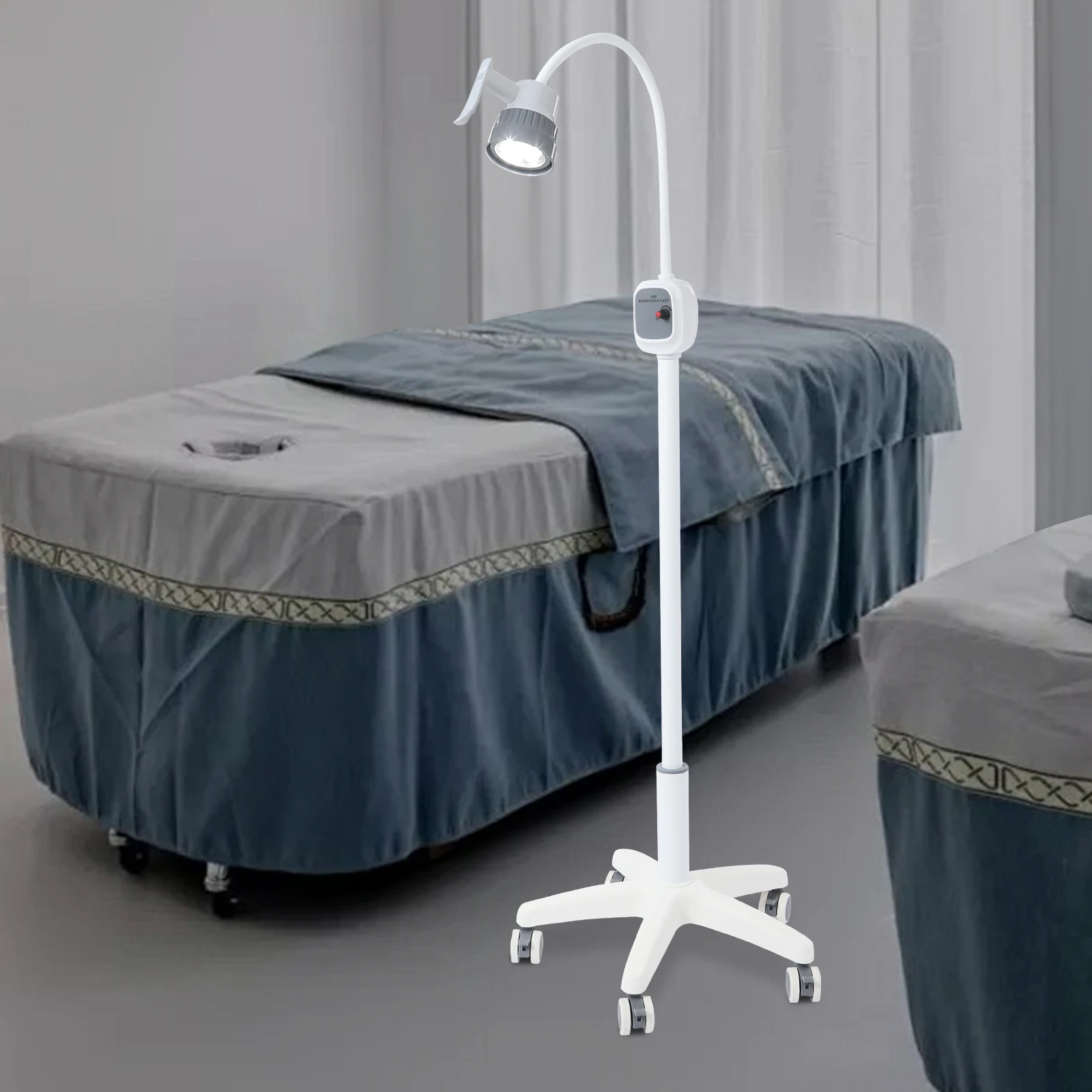 12 W dimmbare Untersuchungslampe, chirurgisches Untersuchungslicht, 7500 Lux LED mit 5-Rad-Bremssockel für Medizin/Zahne – Detail 19