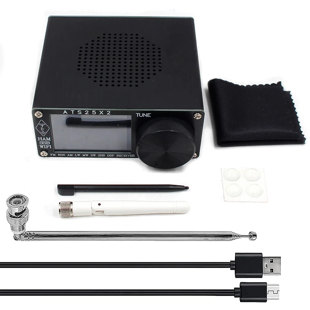 

DSP Receiver ATS 25X2 Spectrum Scanning Radio with Russian Firmware Upgrade Mobile APP Support and Antenna Output