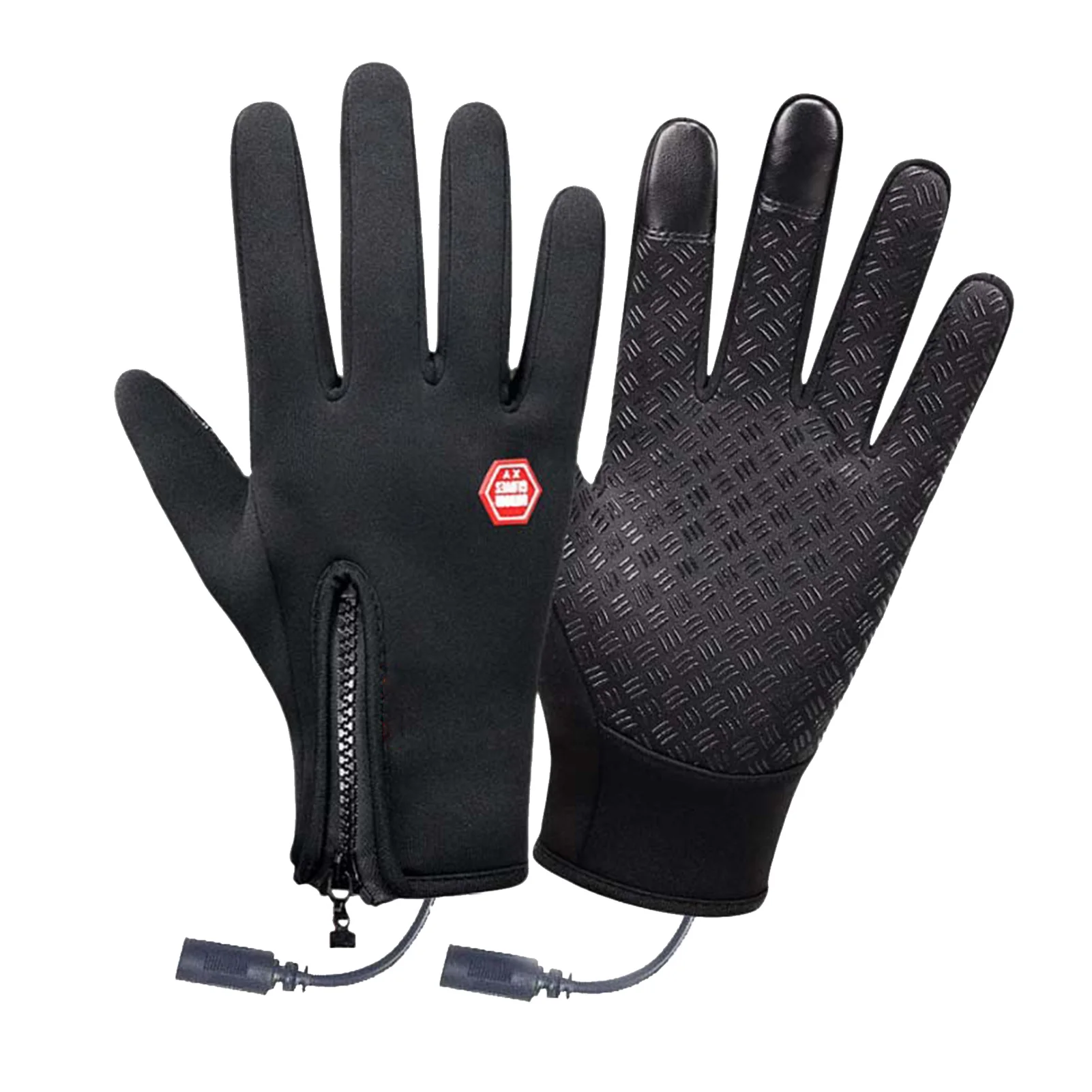 USB Heated Gloves Thermal Heated Gloves Winter Windproof Warm Fingerless for Outdoor Hiking Cycling