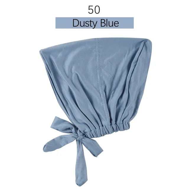 Muslim Women Elastic Tie Back Inner Hijab Caps Cotton Jersey Stretch Underscarf Modal Bonnet Headwrap Turbante Mujer 50