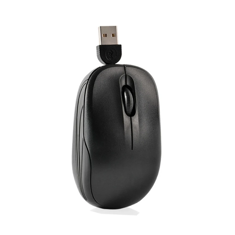 1000DPI Optical Mouse Retractable Wired Mouse Gaming High Quality Computer