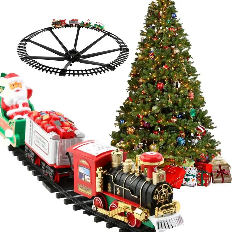 

Christmas Train Electric Train Set For Christmas Tree Track Car Christmas-Themed Perfect Year-Round Gift For Boys Girls Toddlers