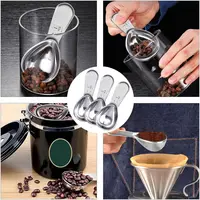 1pc Stainless Steel Coffee Measuring Spoon 2 Tablespoon Coffee Scoop Short Handle Measuring Spoon for Ground Coffee Tea Sugar 5