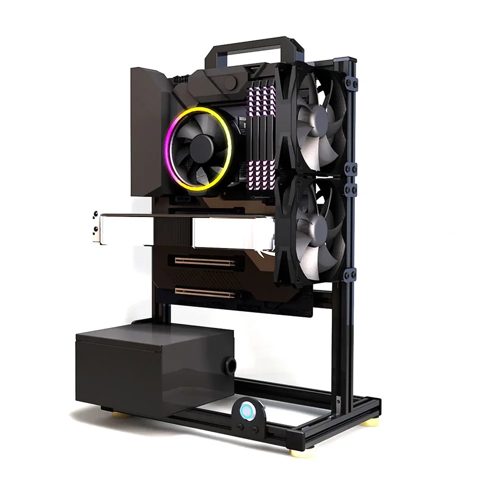 Alumínio Aberto pc Case Frame Rackdiy Desktop Eatx Gamers Cabinet Chassis de Refrigeração a Água Mod Criativo Itx Matx Matx Atx - Imagem 2
