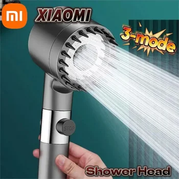 Xiaomi Soffione doccia con filtro ad alta pressione Spazzola per massaggio spray regolabile in 3 modalità Rubinetto a pioggia Soffione doccia Set Accessori per il bagno Nuovo 1