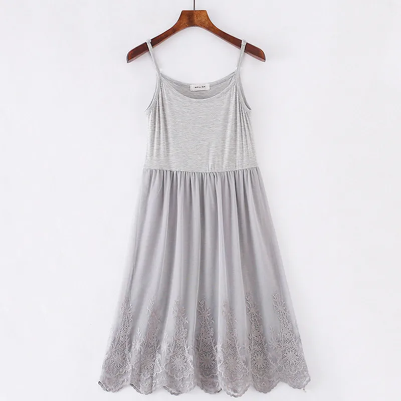 

Fdfklak Nuisette Femme Sexy Night Dress Women Modal Cotton Nightgowns Lace A-Line Sleepwear Female Sleeping Home Clothes