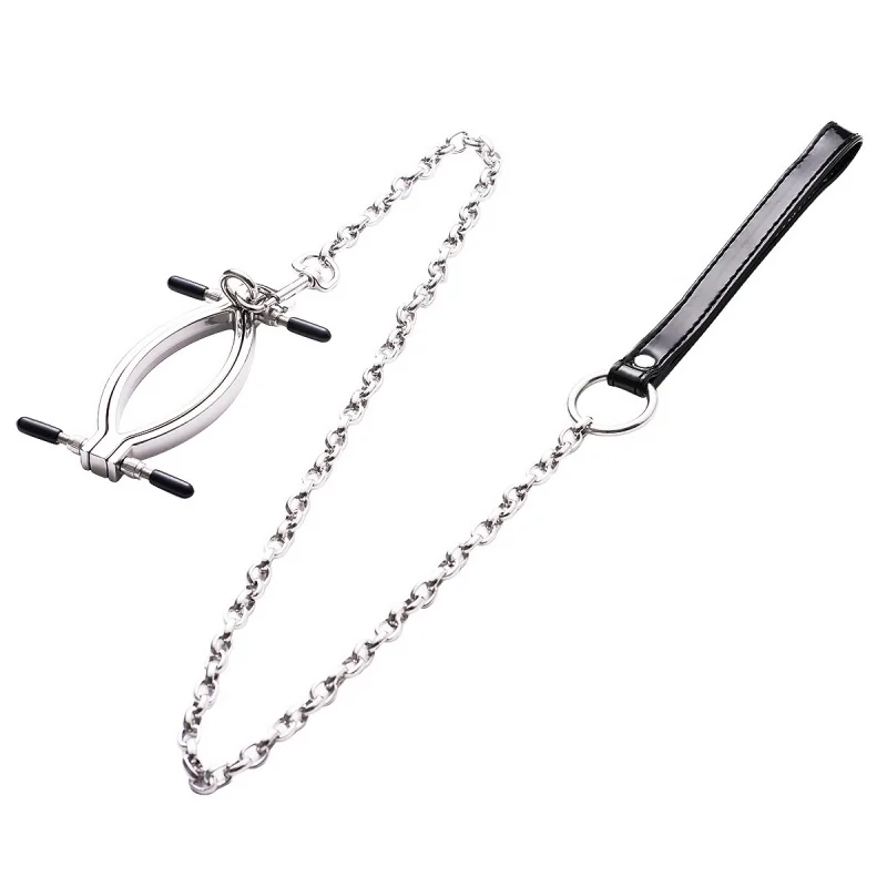 Stainless Steel Labia Clamp Bondage Equipment Fetish Clitoris Stimulation BDSM Slave Speculum Vagina Opener Restraints Sex Toys