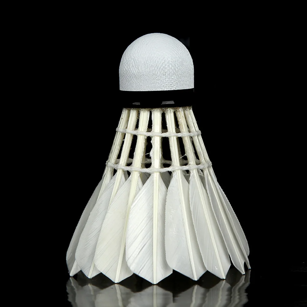 12PC Badminton Birdies Shuttlecocks Resistant to Fight for Playing School Outfit Fitness Sports Activities (White