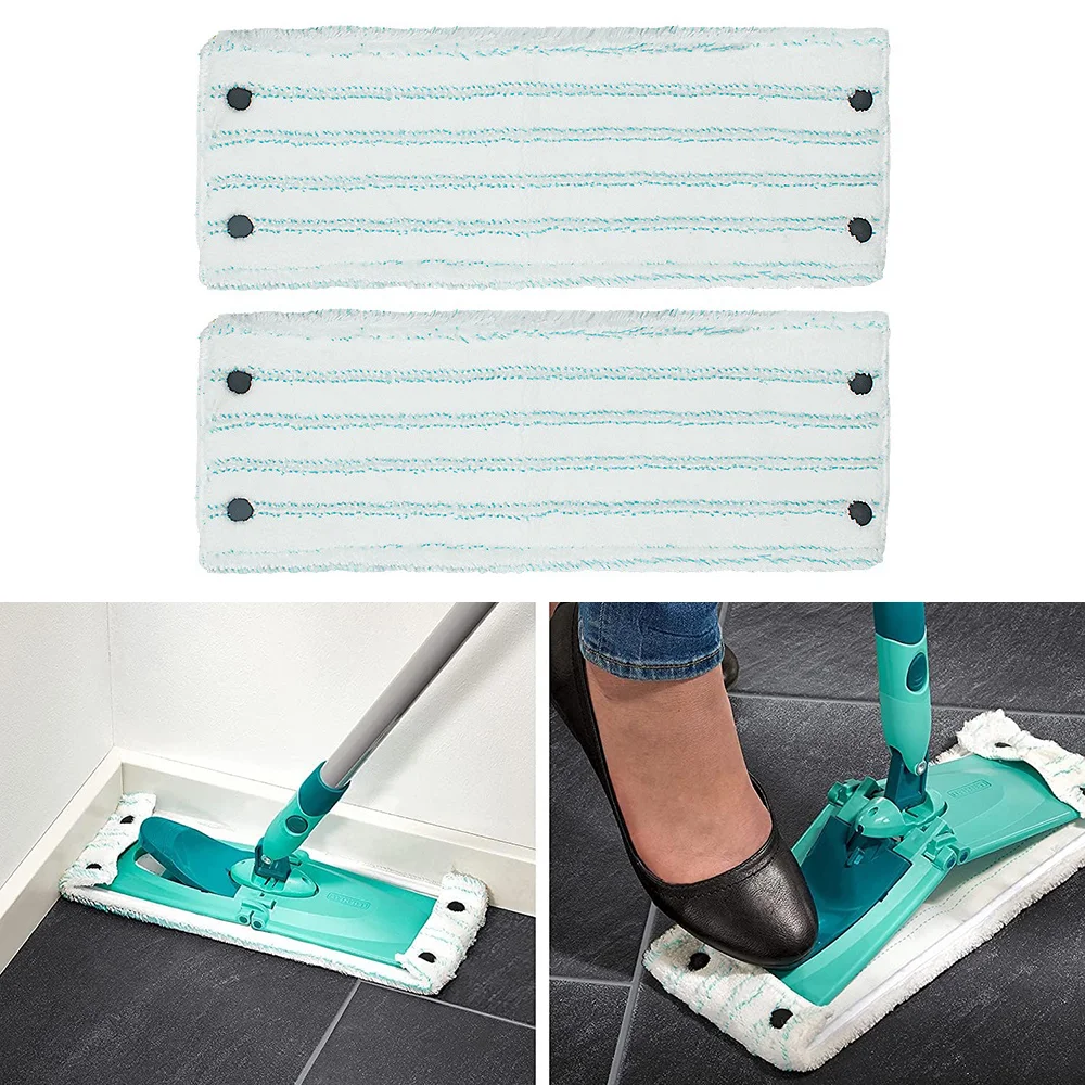 2PCS Small Mop Flat Replacement Head for Leifheit Wet and Dry Use Cleaning Pad for Home Floor Cleaning Supplies 42x15cm