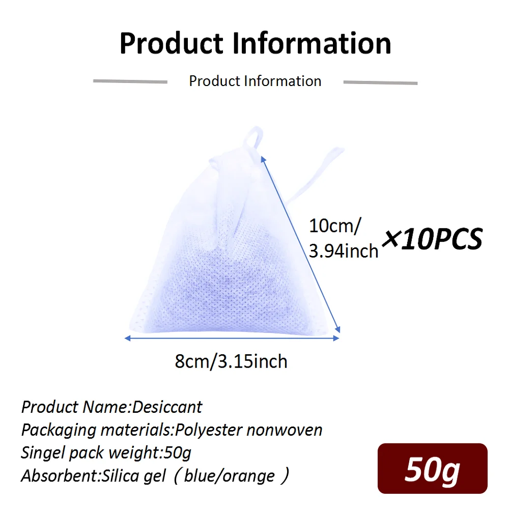 Silica Gel Desiccant 10Pcs Desiccant Reusable Desiccant Bags Reusable Silica Gel Beads Moisture Absorber Moisture Absorber Dehumidifier