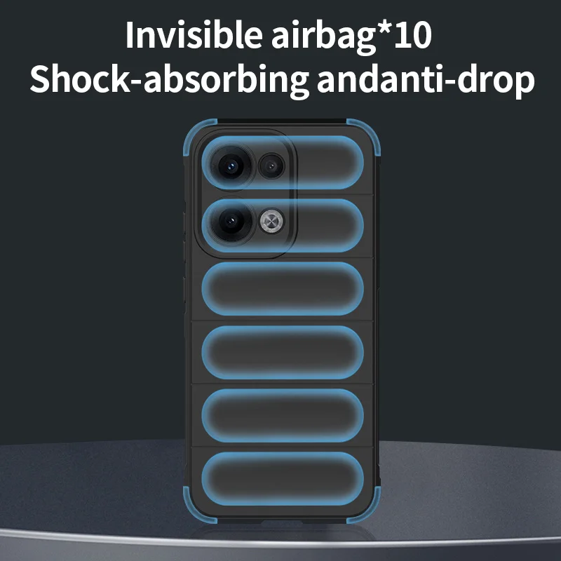 Enhanced Silicone Shockproof Soft Back Cover with Anti-Fall Protection