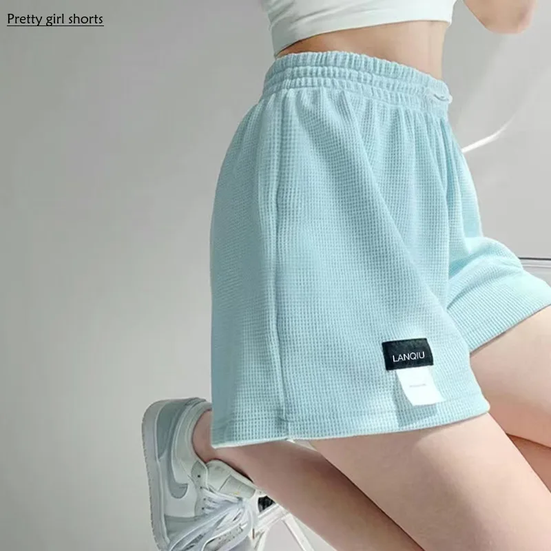 

Women 2024 Comfortable Fashionable Loose Sports Shorts Women's Elastic Wide Hot Casual Slimming High Straight Home Casual Short