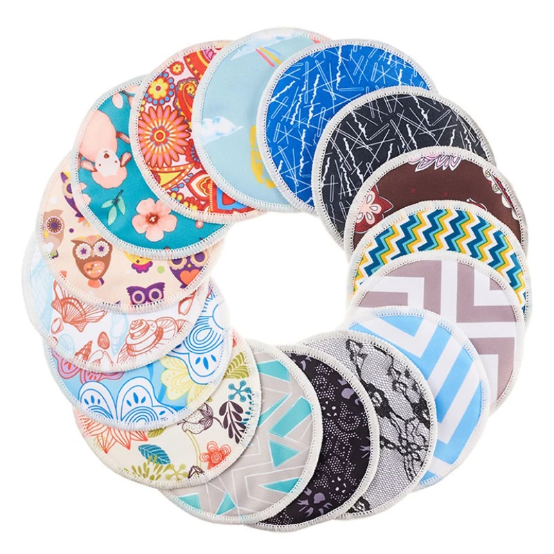 6PCS Soft Bamboo Reusable Washable Breast Liners Milk Care Nursing Pads Postpartum Accessories Mama Lactation Breastfeeding Pads 6