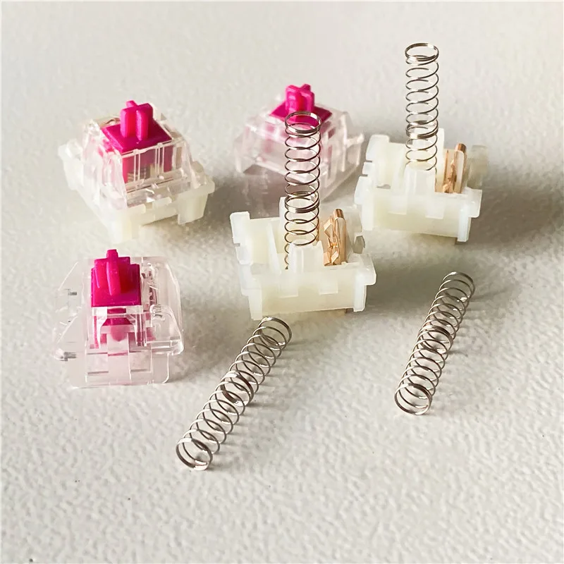 100Pcs 2 단계 Kailh 박스 스위치 스프링 사용자 정의 게이머 스테인레스 스틸 긴 축 스프링 28g 37g 45g 박스 블루 레드 옥 네이비 브라운