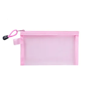 Large Capacity Pencil Pen Pouch Lightweight Portable Transparent Mesh Pencil Pouch for Youth Children Student Supplies