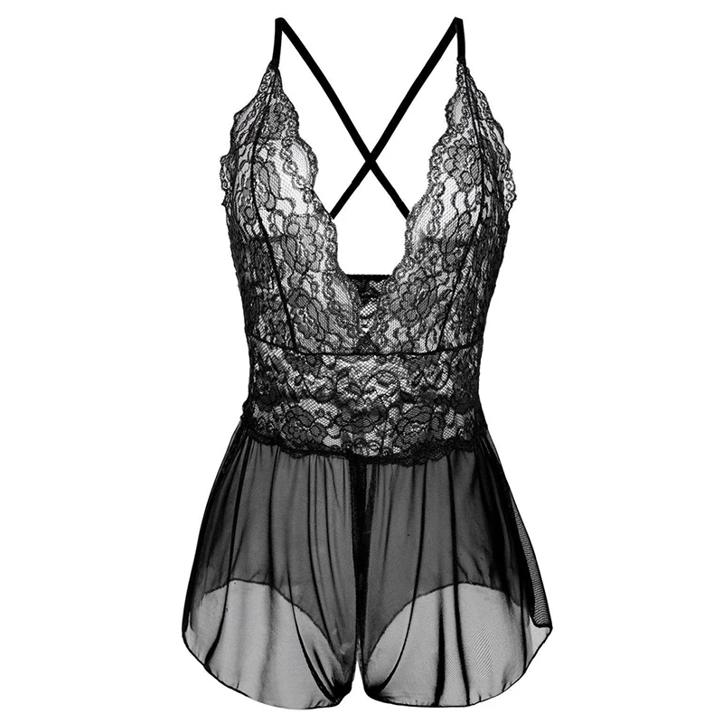 Women Underwear Sexy Lingerie Sexy Erotic Lingerie Bodysuit Maid Cosplay Costumes for Women Babydoll Black Cat Role Play Underwear Set