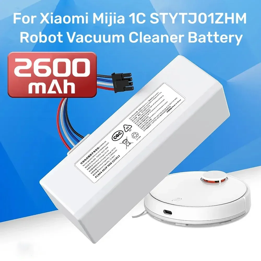 

for Xiaomi Robot Battery 1C P1904-4S1P-MM 2600mAh Mijia Mi Vacuum Cleaner Sweeping Mopping Robot Rechargeable Li-ion Batteries